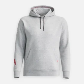 Hoodie with Sleeve Print Men's Hoodie in Light Heather Gray