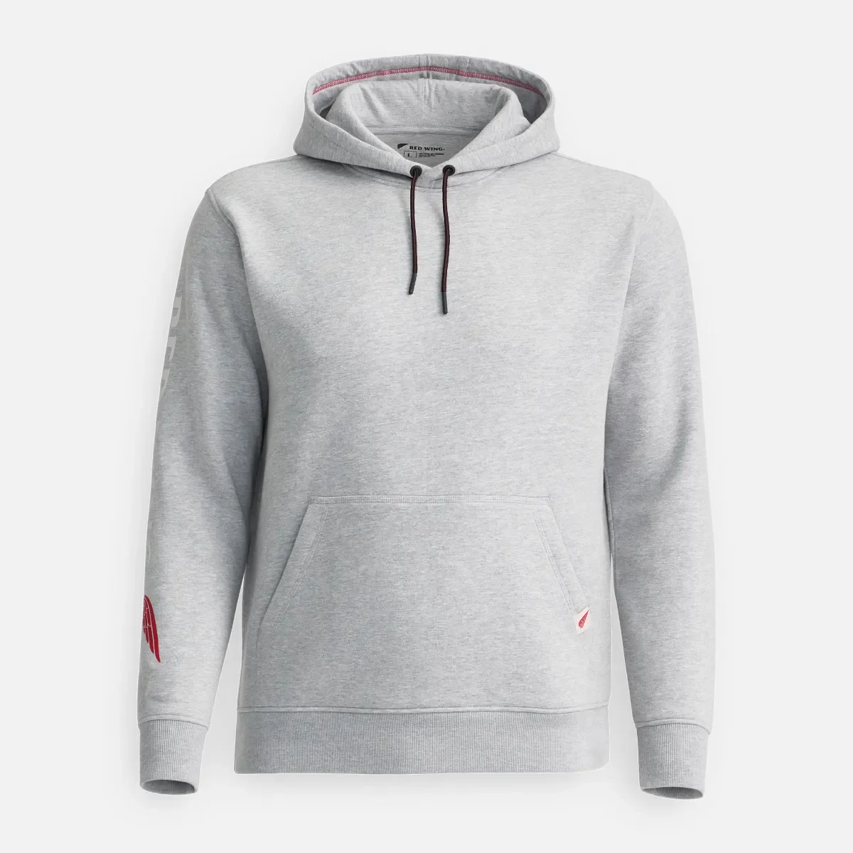 Hoodie with Sleeve Print Men's Hoodie in Light Heather Gray