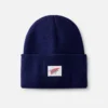 Logo Knit Beanie Hat Unisex Knit Watch Hat in Navy