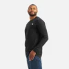 Long Sleeve Pocket T-Shirt with Sleeve Print Men's Long Sleeve T-Shirt in Black
