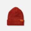 Merino Wool Knit Beanie Hat Unisex Merino Wool Knit Hat in Rust