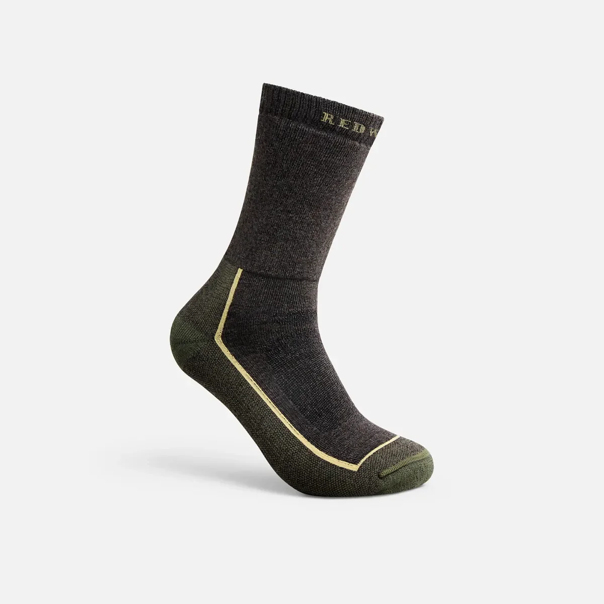 Premium Safety Medium Weight Crew Unisex Merino Wool Blend Crew Sock in Charcoal