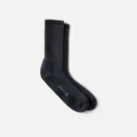 Premium Work Light Weight Crew Unisex Merino Wool Blend Crew Sock in Black