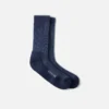 Premium Work Light Weight Crew Unisex Merino Wool Blend Crew Sock in Navy