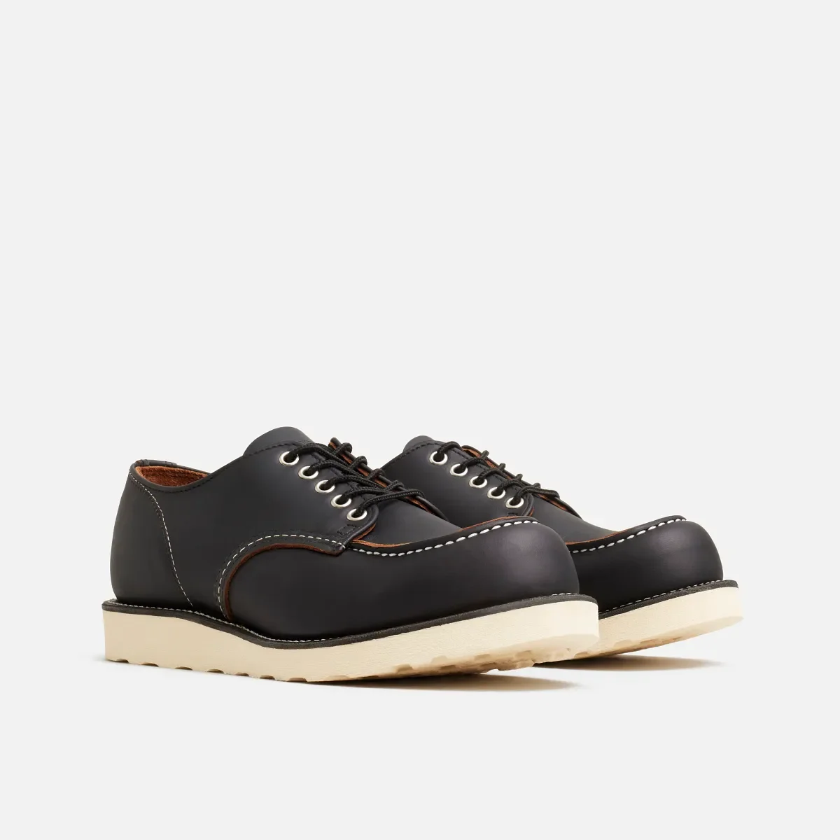 Shop Moc Oxford Men's Oxford in Black Prairie Leather