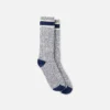 Wool Blend Ragg Crew Unisex Wool Blend Ragg Crew Socks in Slate/Navy Wool Blend